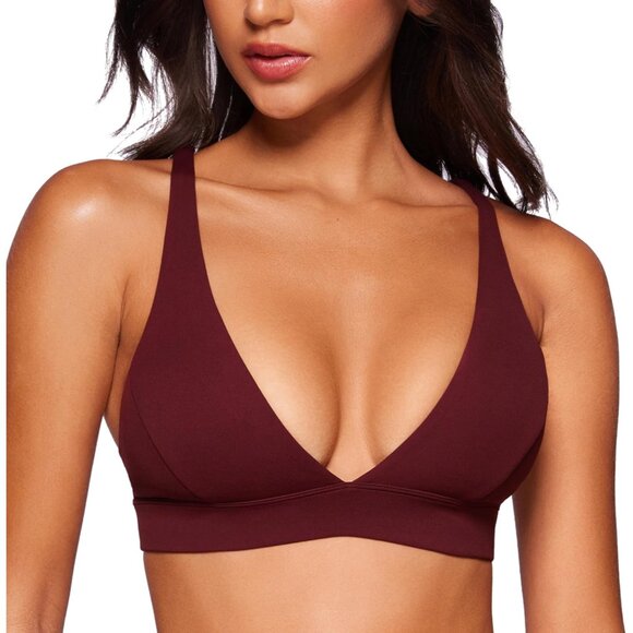 Women’s Butterluxe Deep V-Neck Sports Bra Small Yoga Lounge Support